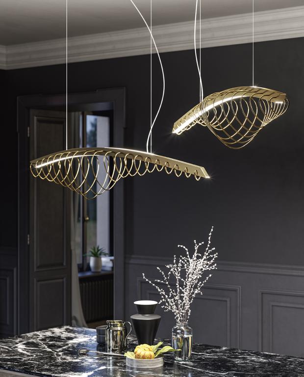 Stropní svítidlo Whale od MM Lampadari https://www.mmlampadari.com/en/products/contemporary-style/chandeliers/whale/